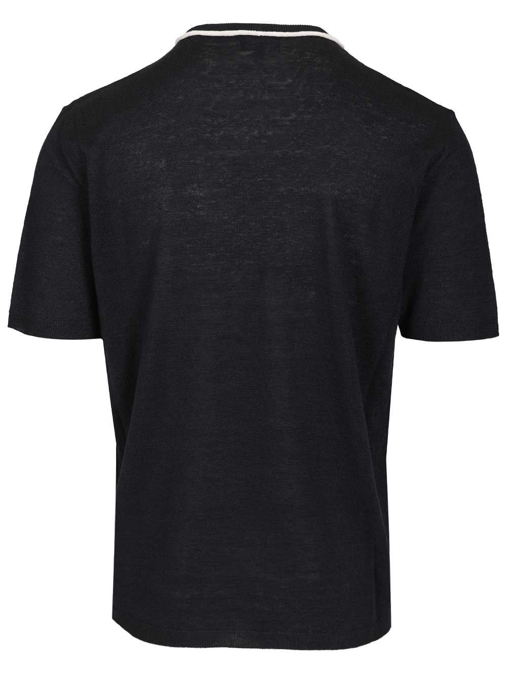 Giorgio Armani Men Crew Neck Sweater In Linen And Silk GIORGIO ARMANI