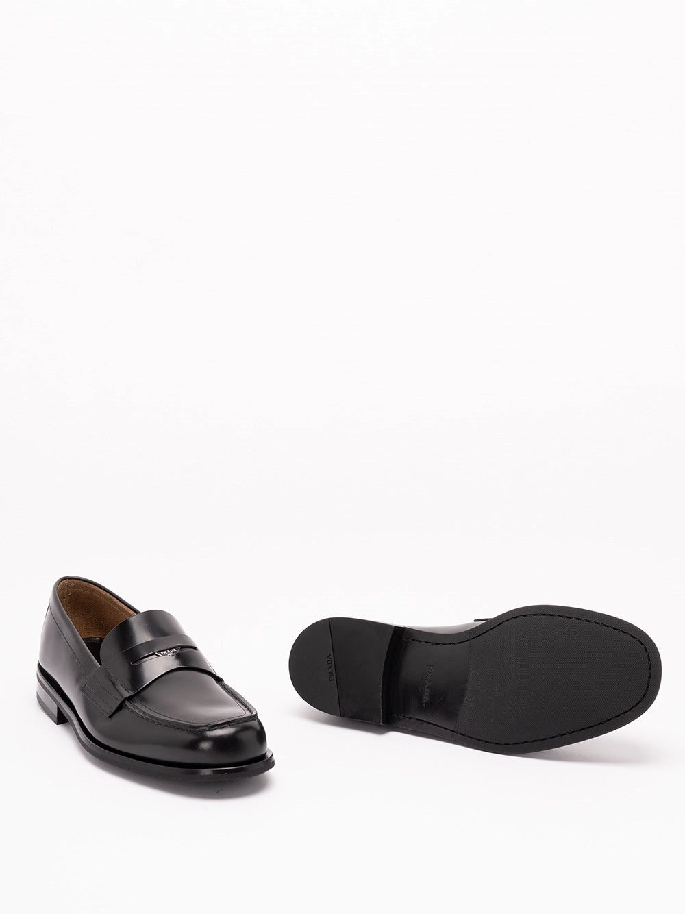 Prada Men Brushed Leather Loafers PRADA