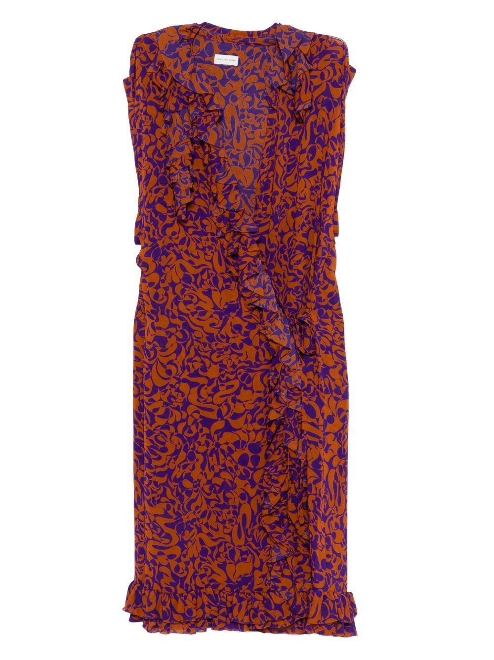Dries Van Noten Women Printed Dress With Ruffles DRIES VAN NOTEN