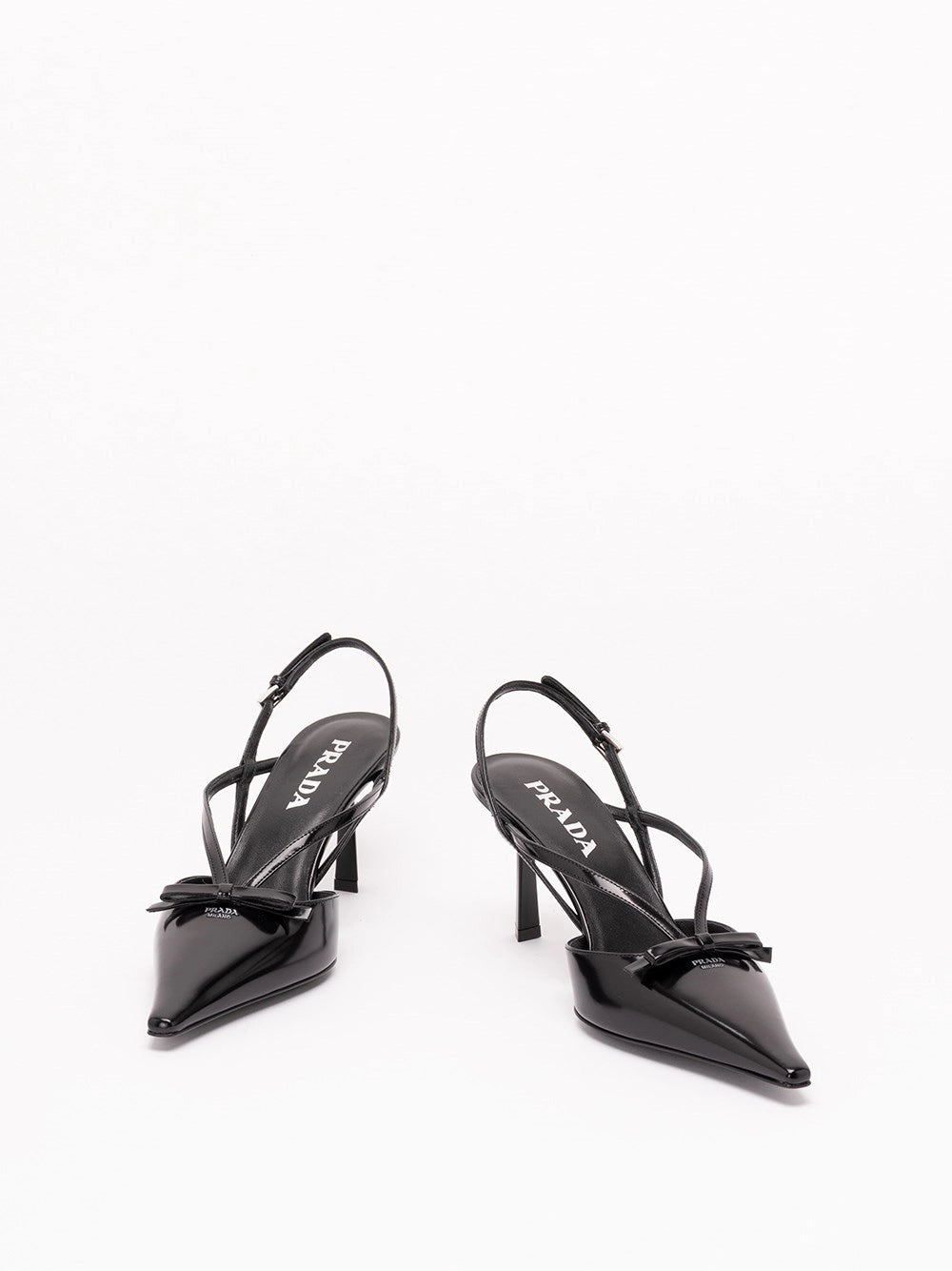 Prada Women Brushed Leather Slingback Pumps PRADA