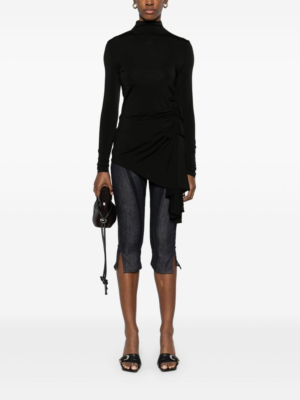 Off-White Women Long Sleeve Draped Top OFF-WHITE