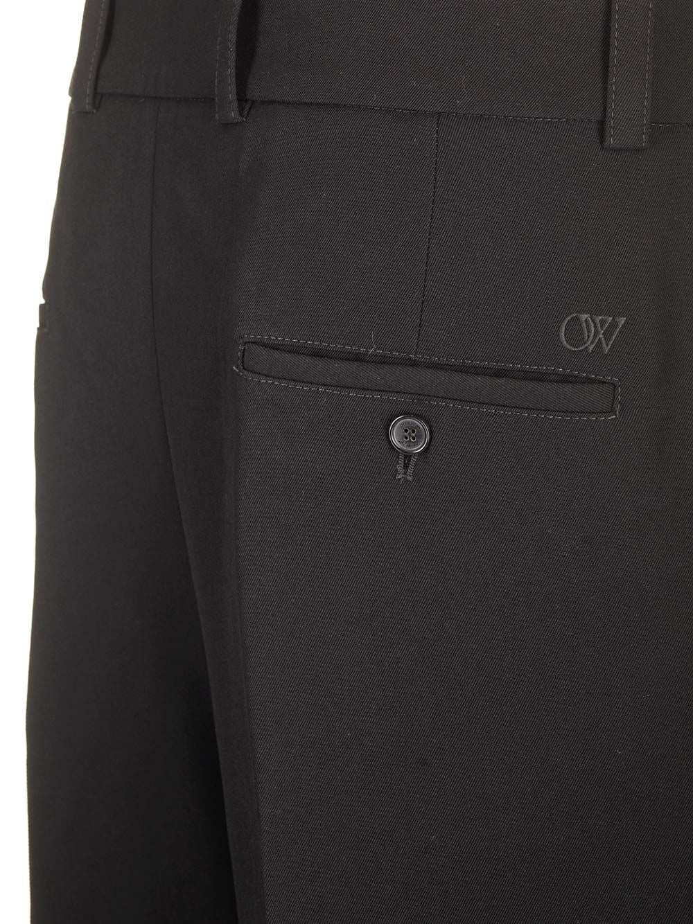 Off-White Men Virgin Wool Trousers OFF-WHITE