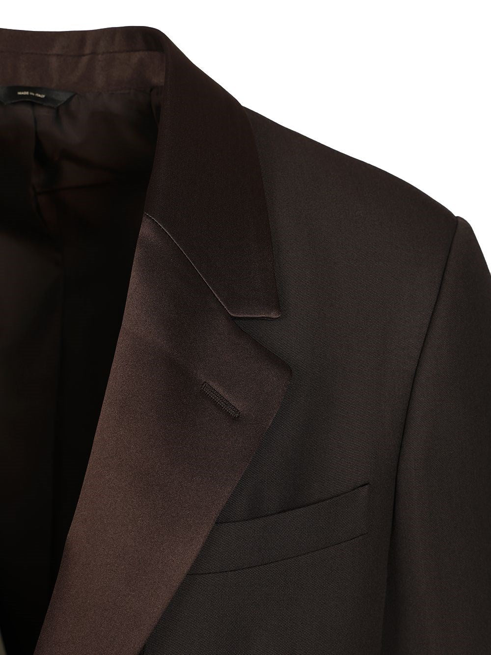 Fendi Men Brown Wool Crepe Blazer FENDI