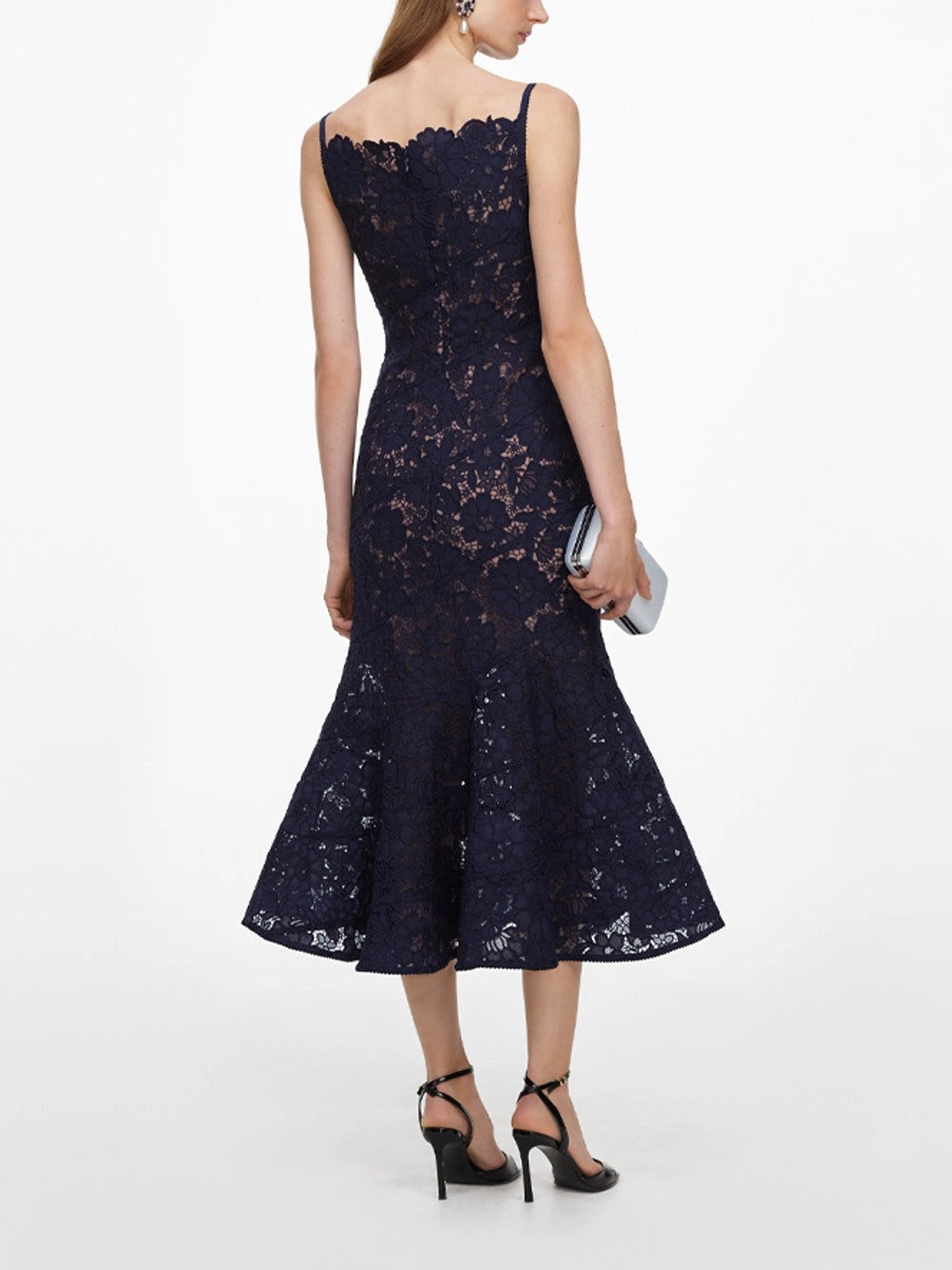 Self-Portrait Women Spiral Lace Midi Dress SELF-PORTRAIT