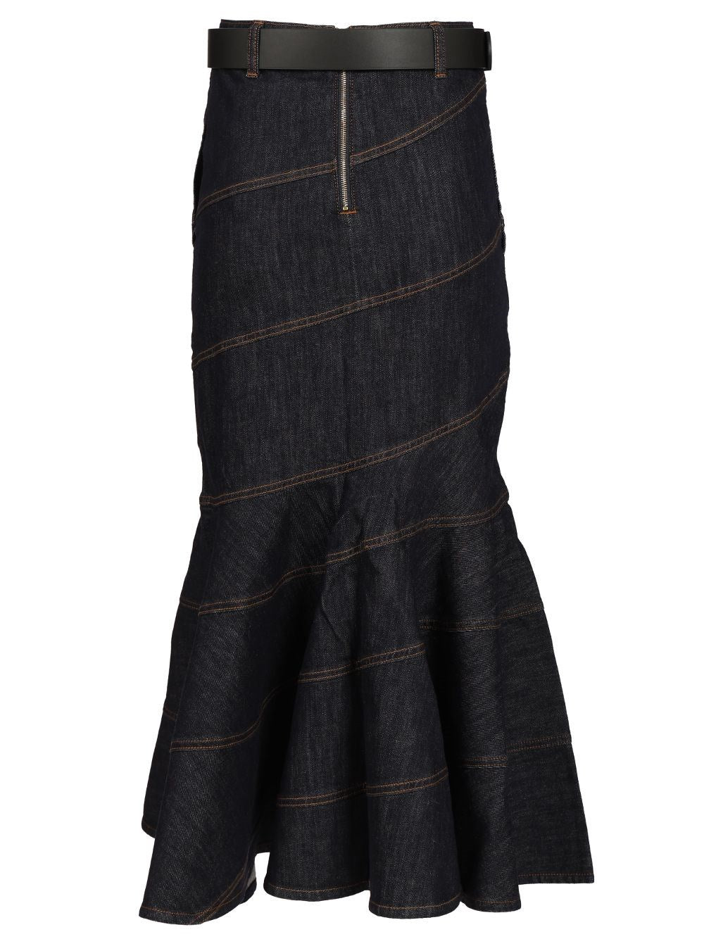 Self-Portrait Women Midi Skirt With Belt SELF-PORTRAIT