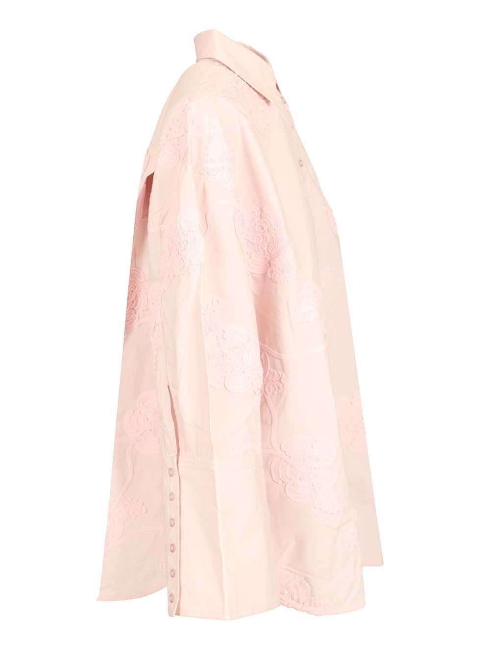 Rotate Women Light Pink Oversized Floral Shirt ROTATE