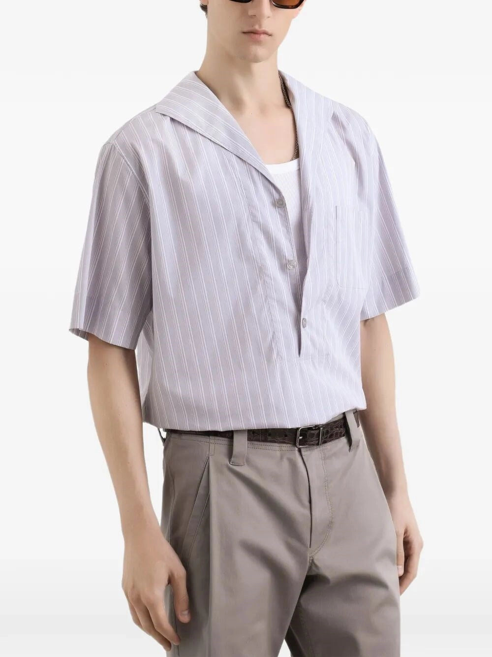 Dolce & Gabbana Men Three-Button Short Sleeved Shirt DOLCE & GABBANA