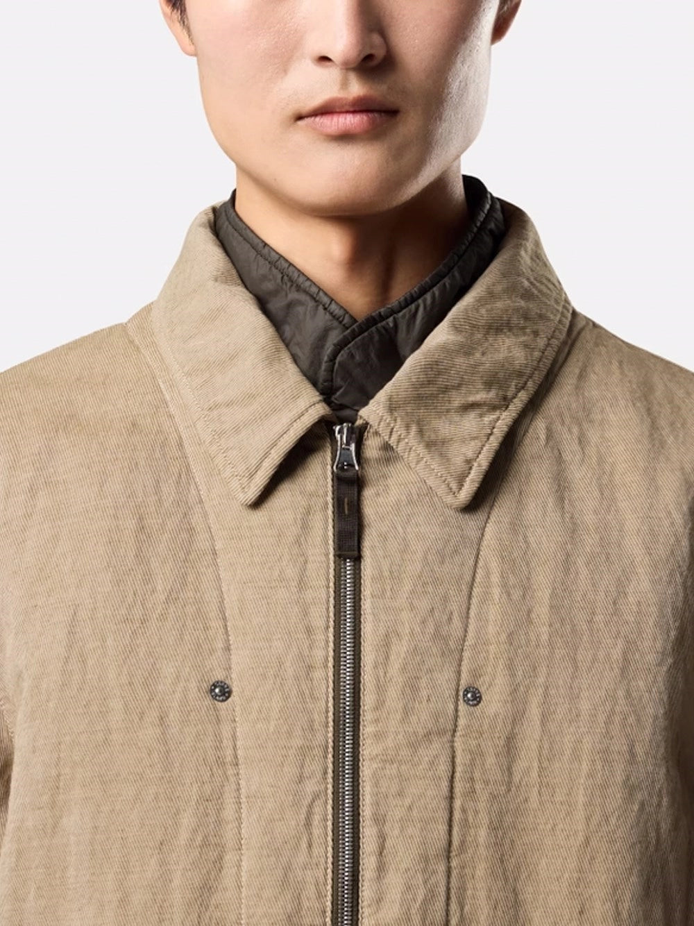 Stone Island Men Diagonal Cotton Wool Field Jacket STONE ISLAND