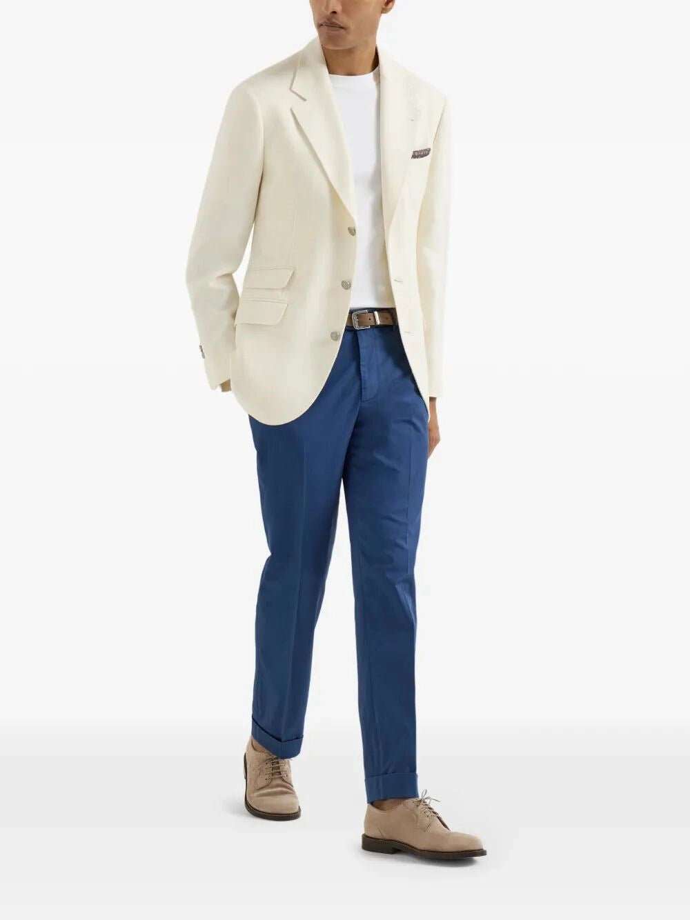 Brunello Cucinelli Men Gabardine Garment Dyed Pants BRUNELLO CUCINELLI