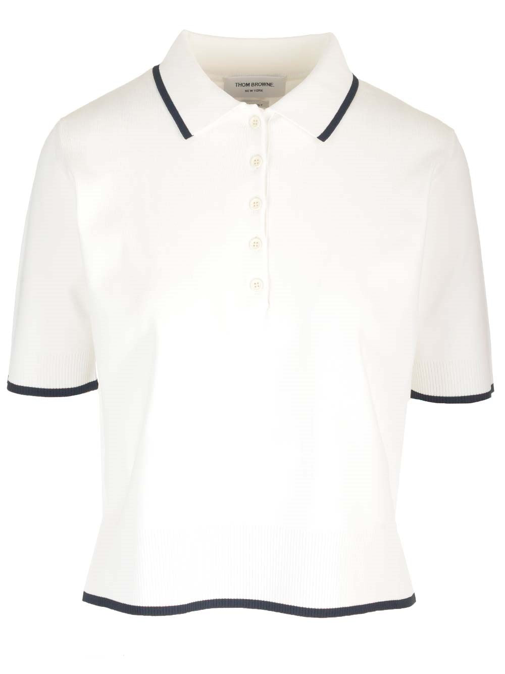 Thom Browne Women Boxy Fit Polo Shirt THOM BROWNE