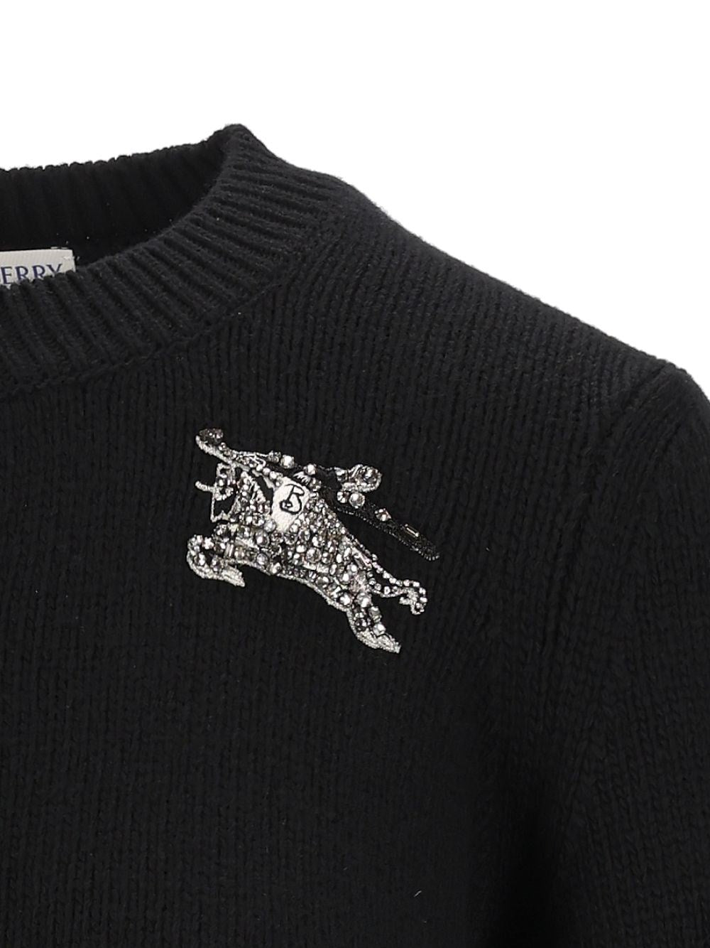 Burberry Women Wool And Cashmere Cardigan With Ekd BURBERRY