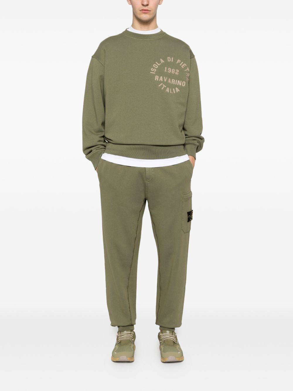 Stone Island Men Organic Cotton Crewneck Sweatshirt STONE ISLAND