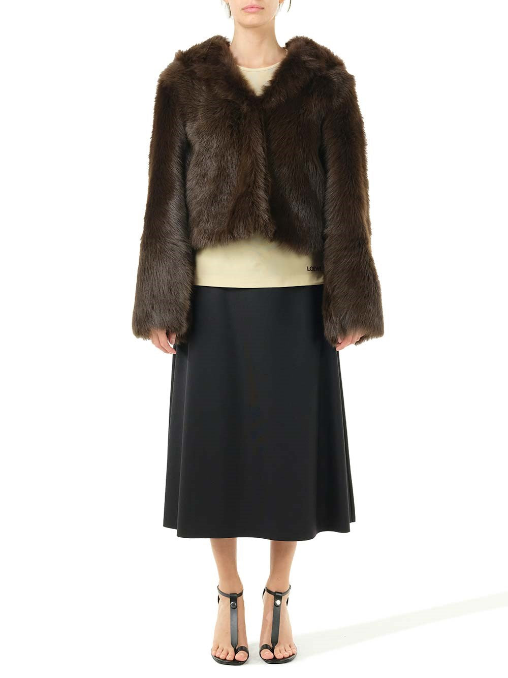 Loewe Women Shearling Hooded Jacket LOEWE