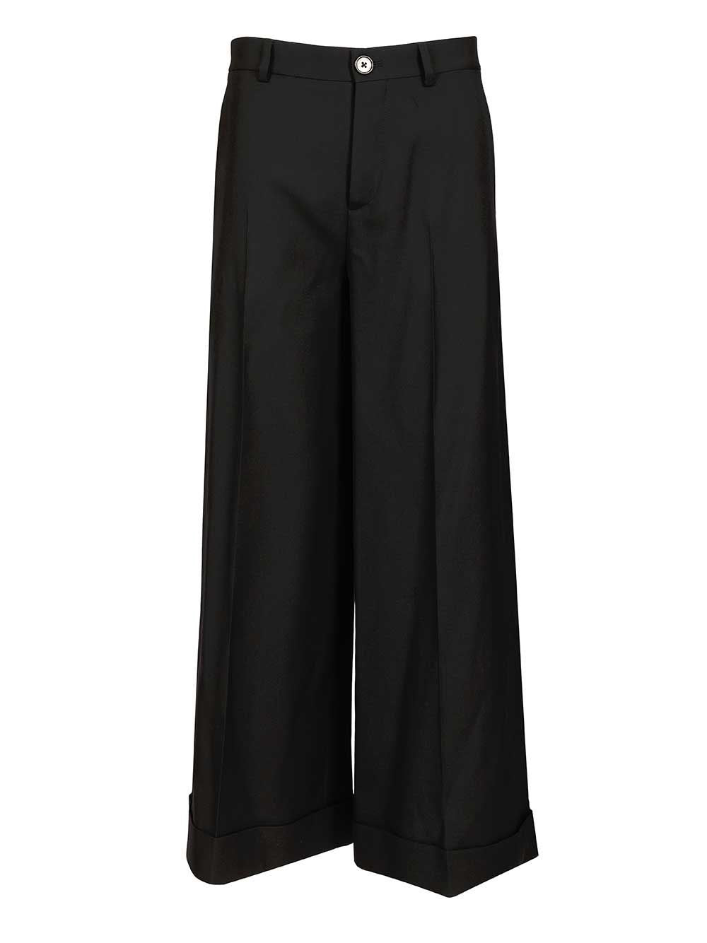 Celine Women Wool Gabardine Dock Trousers CELINE