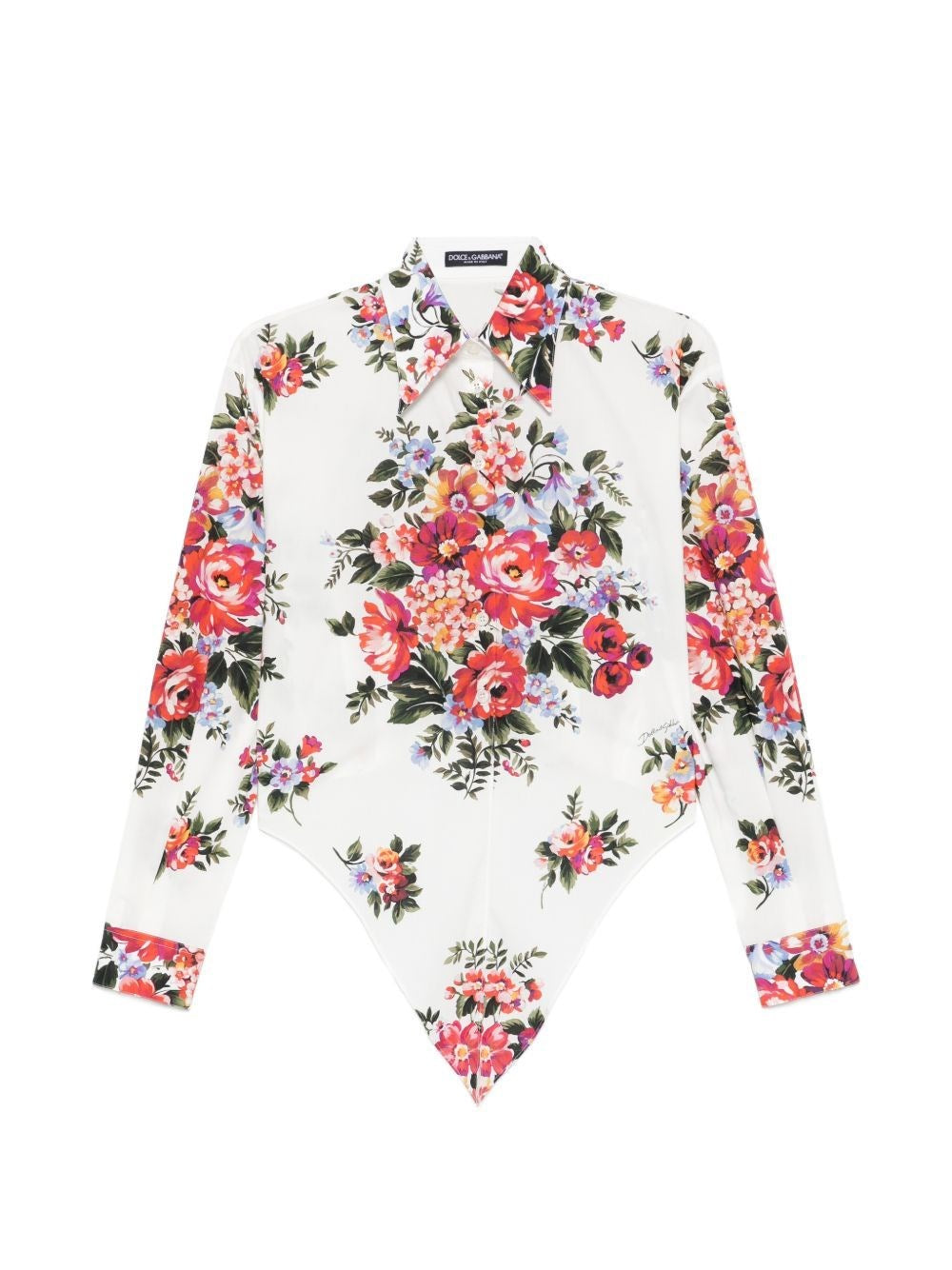 Dolce & Gabbana Women Cotton Shirt With A Bouquet Of Flowers Print DOLCE & GABBANA
