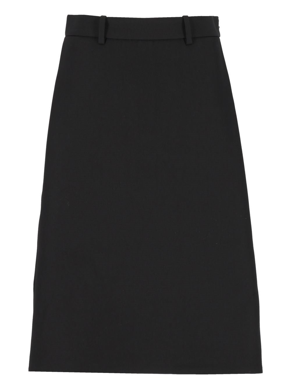 Balenciaga Women "Folded" Midi Twill Skirt BALENCIAGA