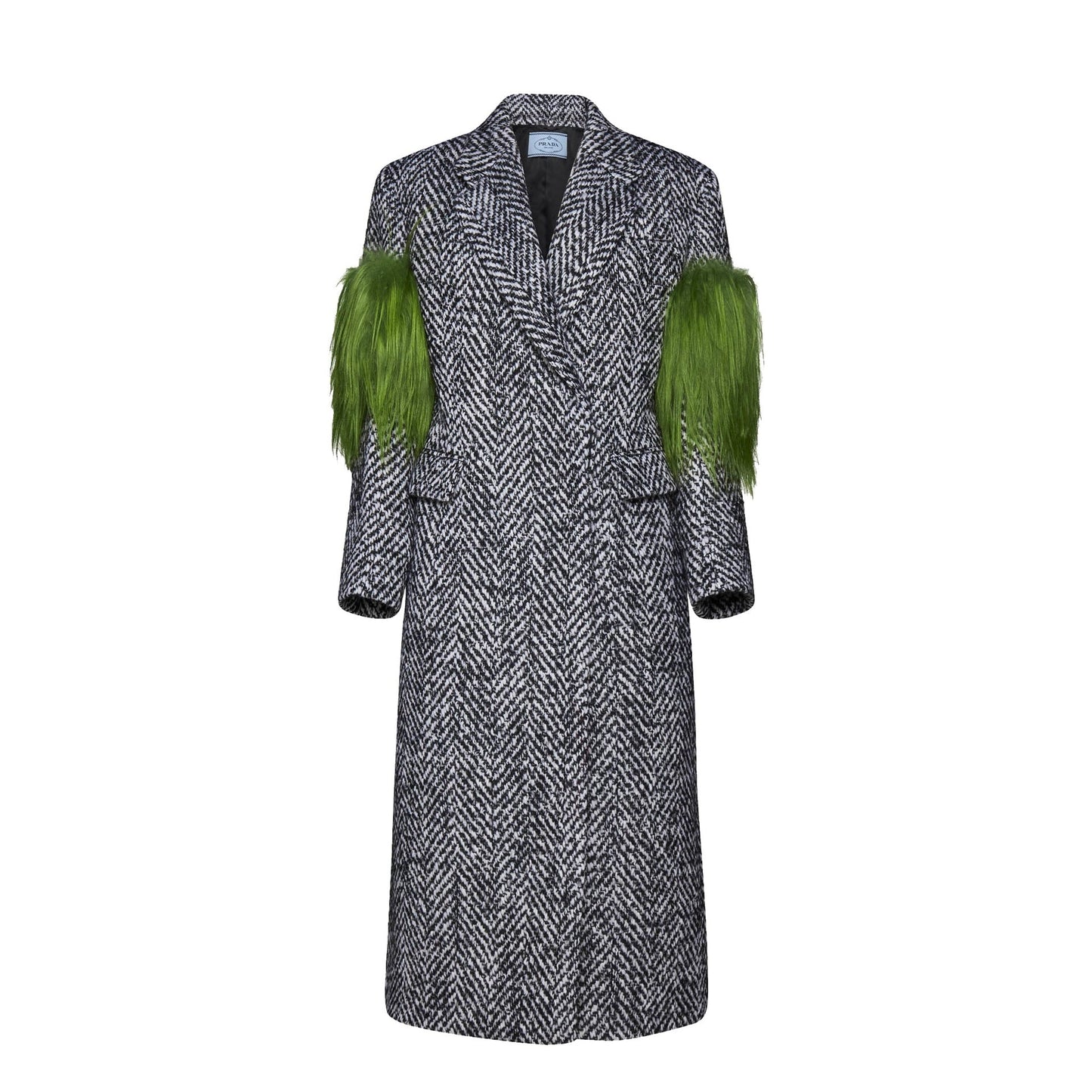 Prada Herringbone Wool Coat Women PRADA