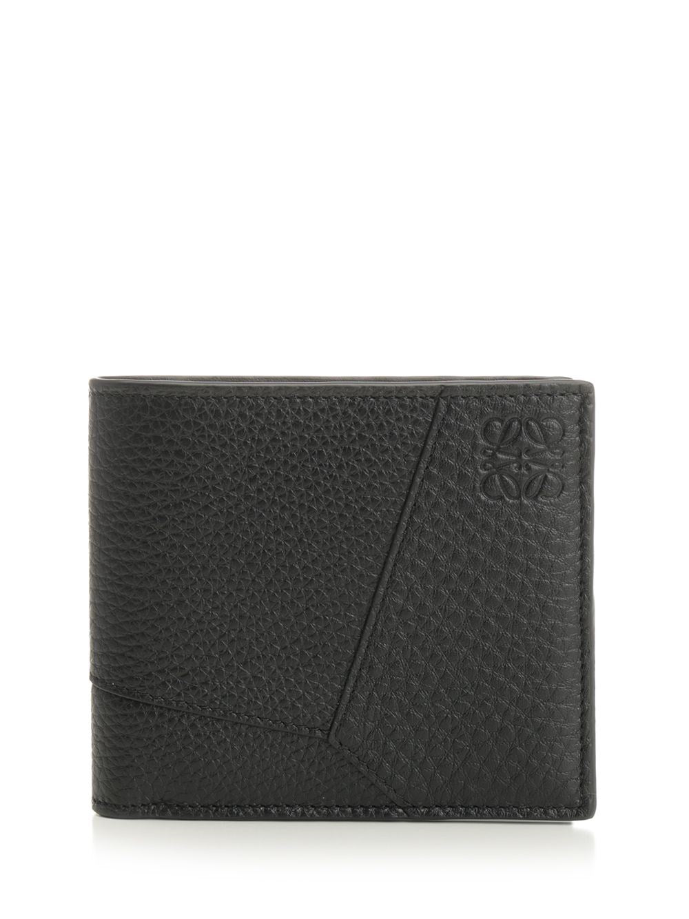 Loewe Men Puzzle Bifold Wallet In Grained Calfskin LOEWE