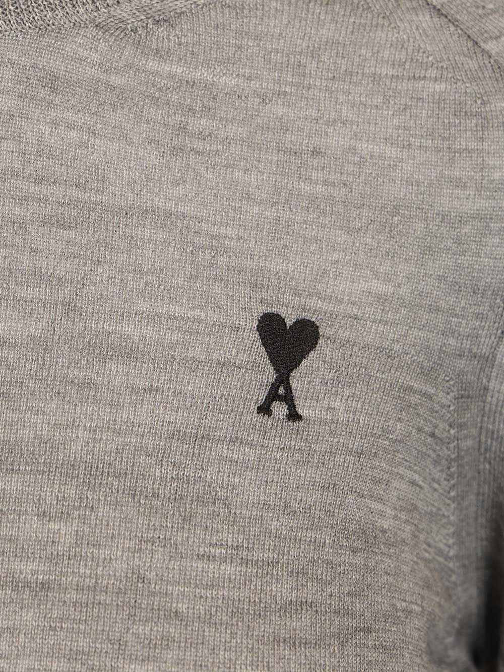 Ami Women Quota -Crewneck Sweater With Contrasted Ami De Coeur AMI PARIS