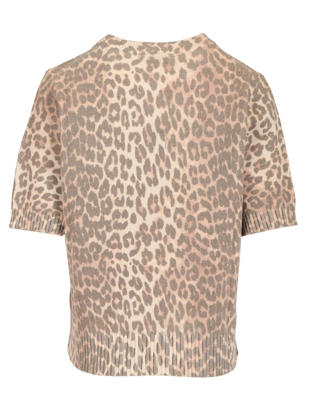 Ganni Women Leopard Print T-Shirt GANNI