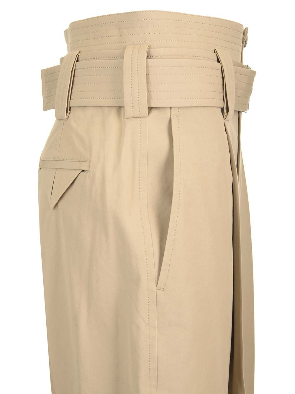 Bottega Veneta Women High-Waisted Trousers With Cotton Belt BOTTEGA VENETA