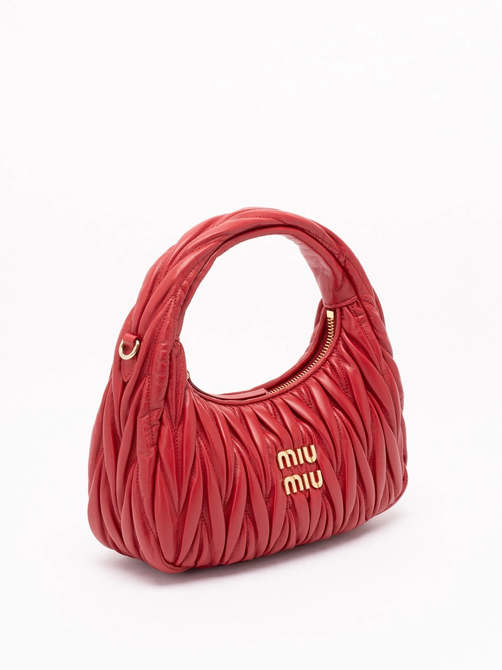 Miu Miu Women `Wander` Matelassé Leather Hobo Bag MIU MIU