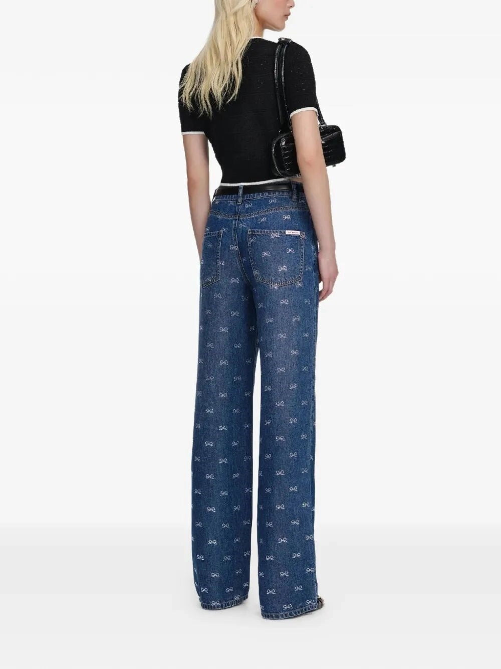 Self-Portrait Women Lightweight Bow Embellished Jeans SELF-PORTRAIT