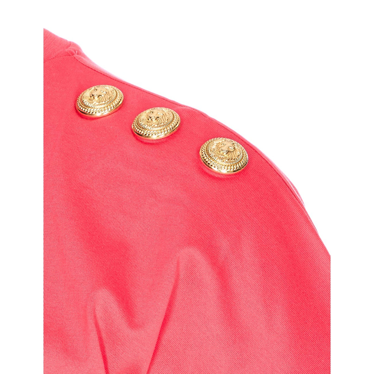 Balmain Women 3 Buttons Draped T-Shirt BALMAIN