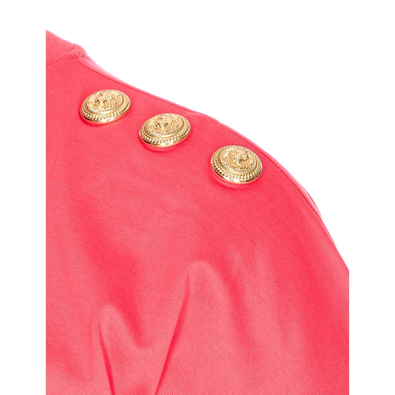 Balmain Women 3 Buttons Draped T-Shirt BALMAIN