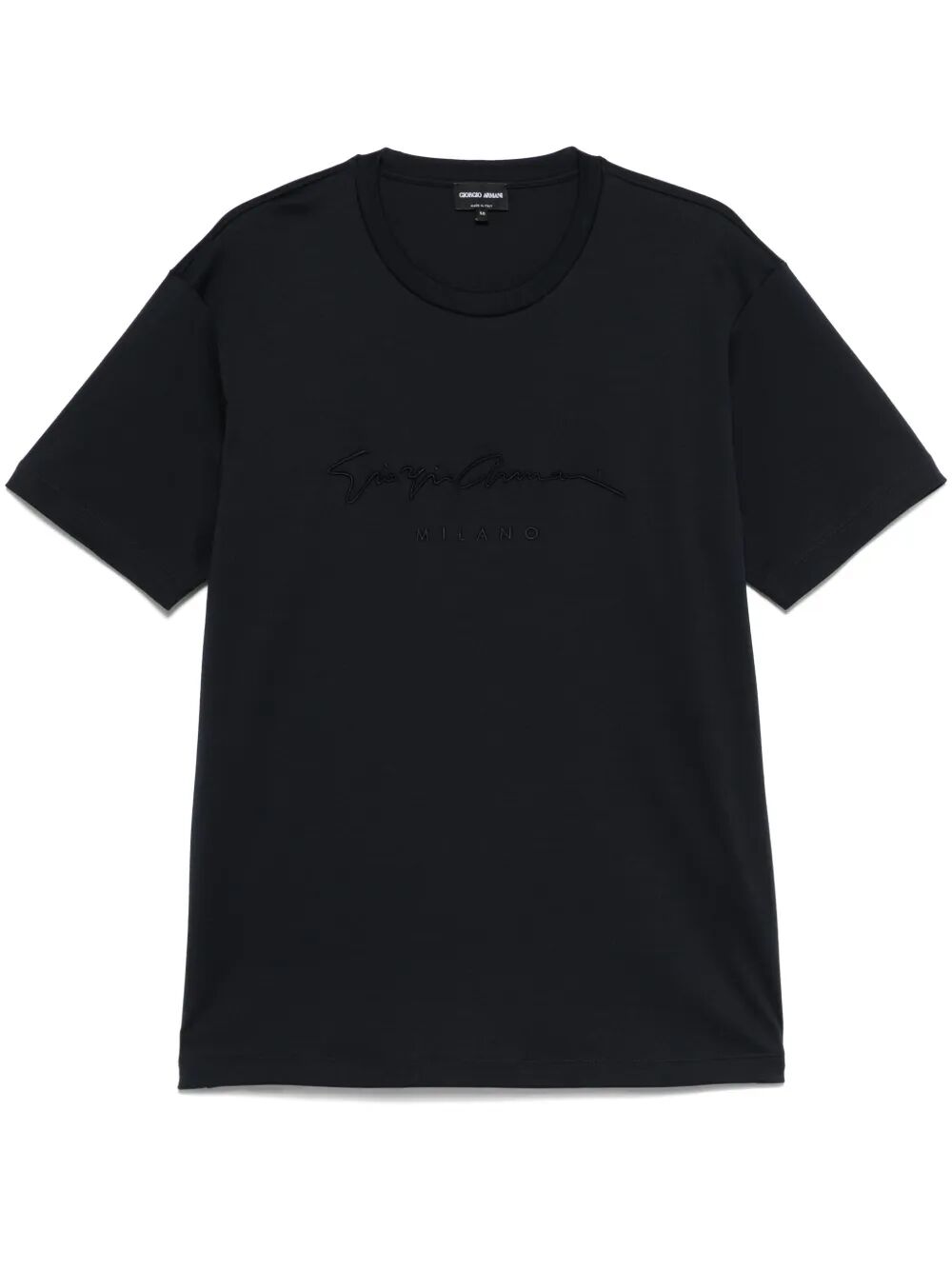 Giorgio Armani Men Pure Cotton Interlock Signature Logo T-Shirt GIORGIO ARMANI