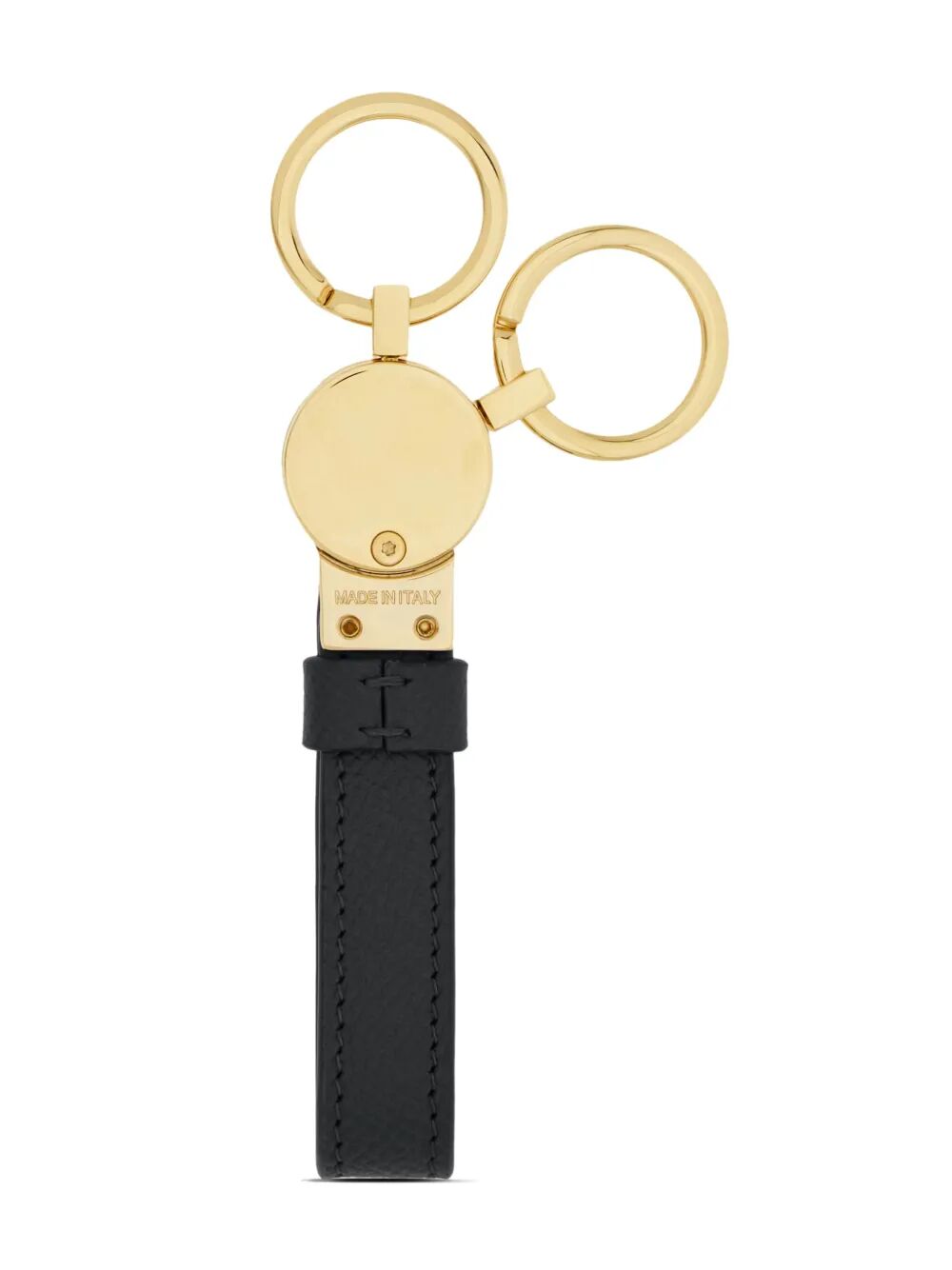 Ferragamo Men Micro Gancio Hammered Leather Key Holder FERRAGAMO