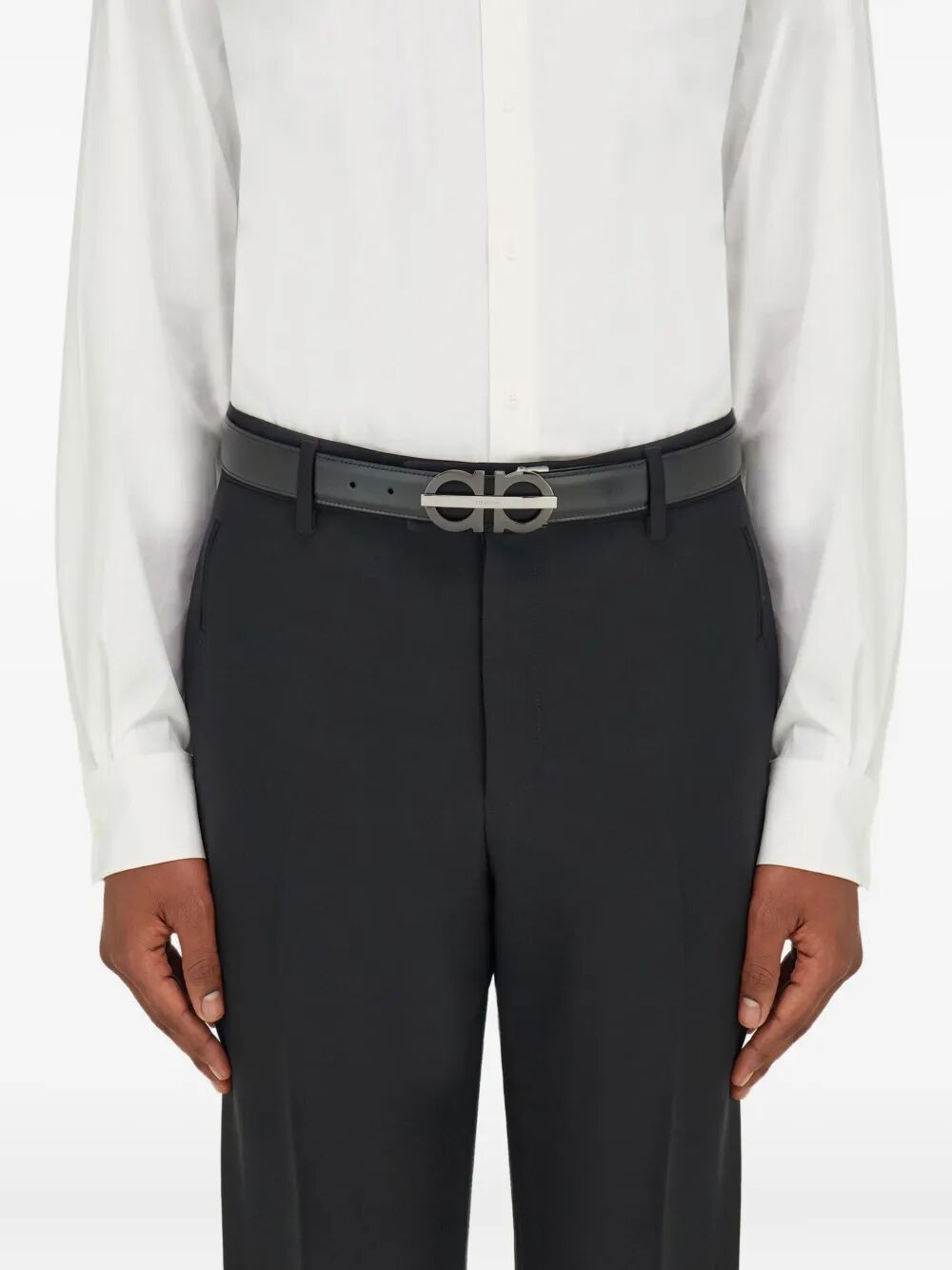 Ferragamo Men Gancini Smooth Leather Reversible Belt FERRAGAMO