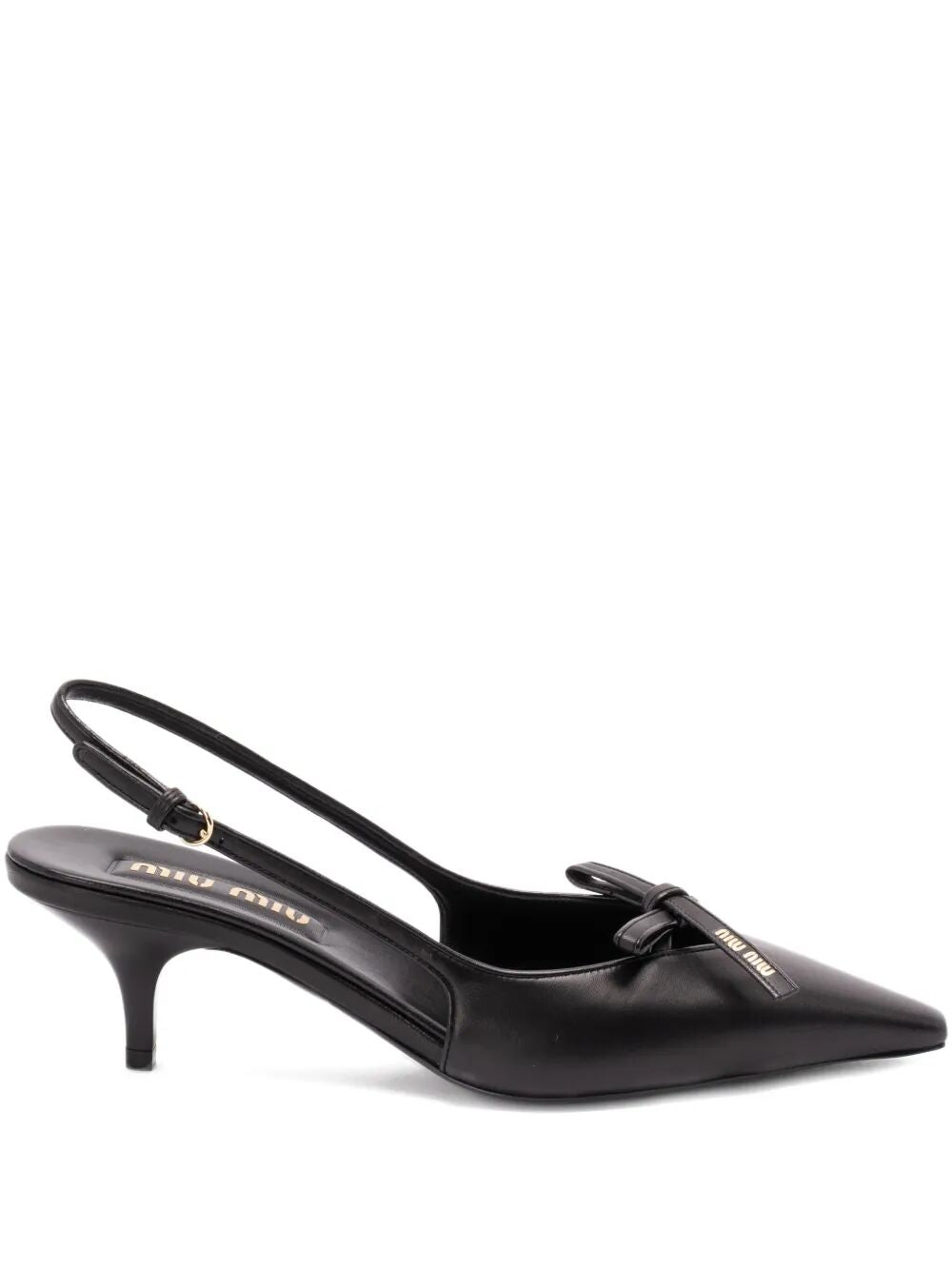 Miu Miu Women Leather Slingback Pumps With Bow MIU MIU