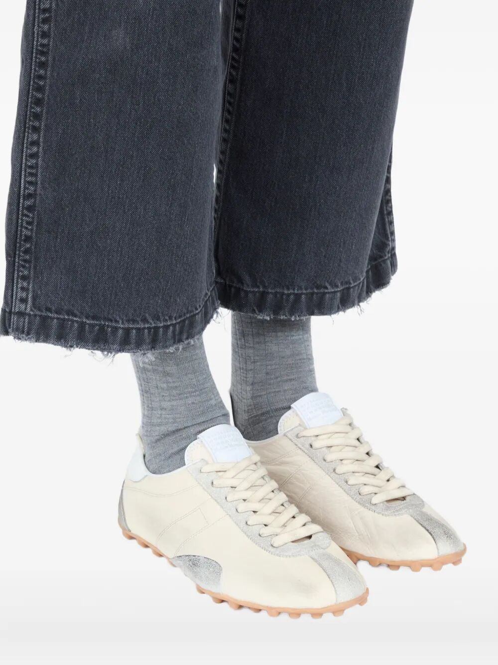 Maison Margiela Men Sprinters Vintage Finish Suede And Leather Sneakers MAISON MARGIELA