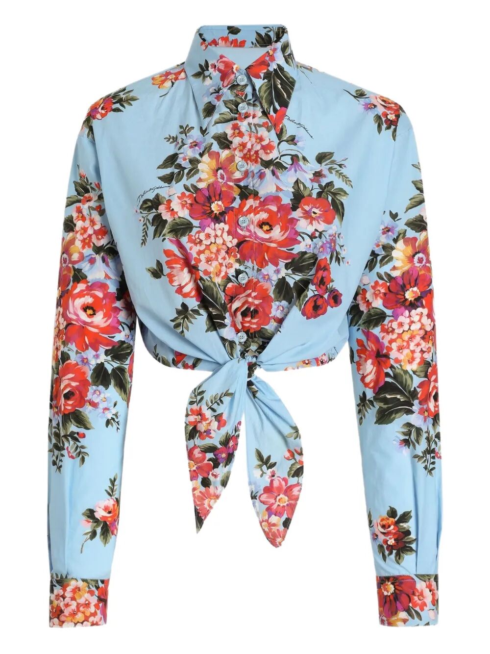 Dolce & Gabbana Women Flower Bouquet-Print Cotton Shirt DOLCE & GABBANA