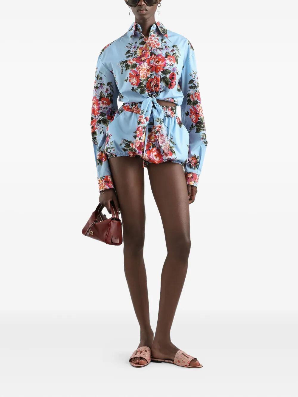 Dolce & Gabbana Women Flower Bouquet-Print Cotton Shirt DOLCE & GABBANA