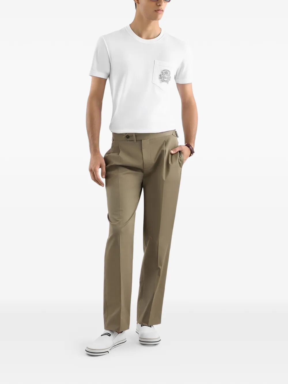 Dolce & Gabbana Men Straight-Leg Pleated Trousers DOLCE & GABBANA