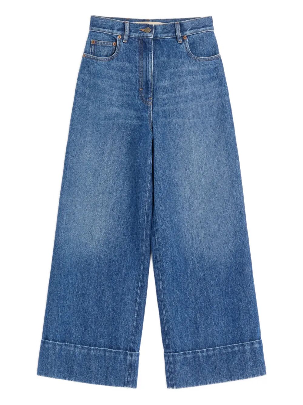 Valentino Garavani Women Denim Trousers With V Gold VALENTINO GARAVANI
