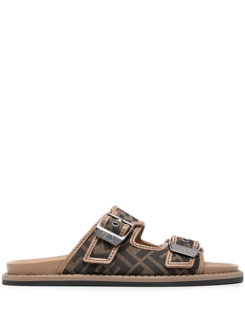 Fendi Men Fendi Feel Ff Jacquard Fabric Sandals FENDI