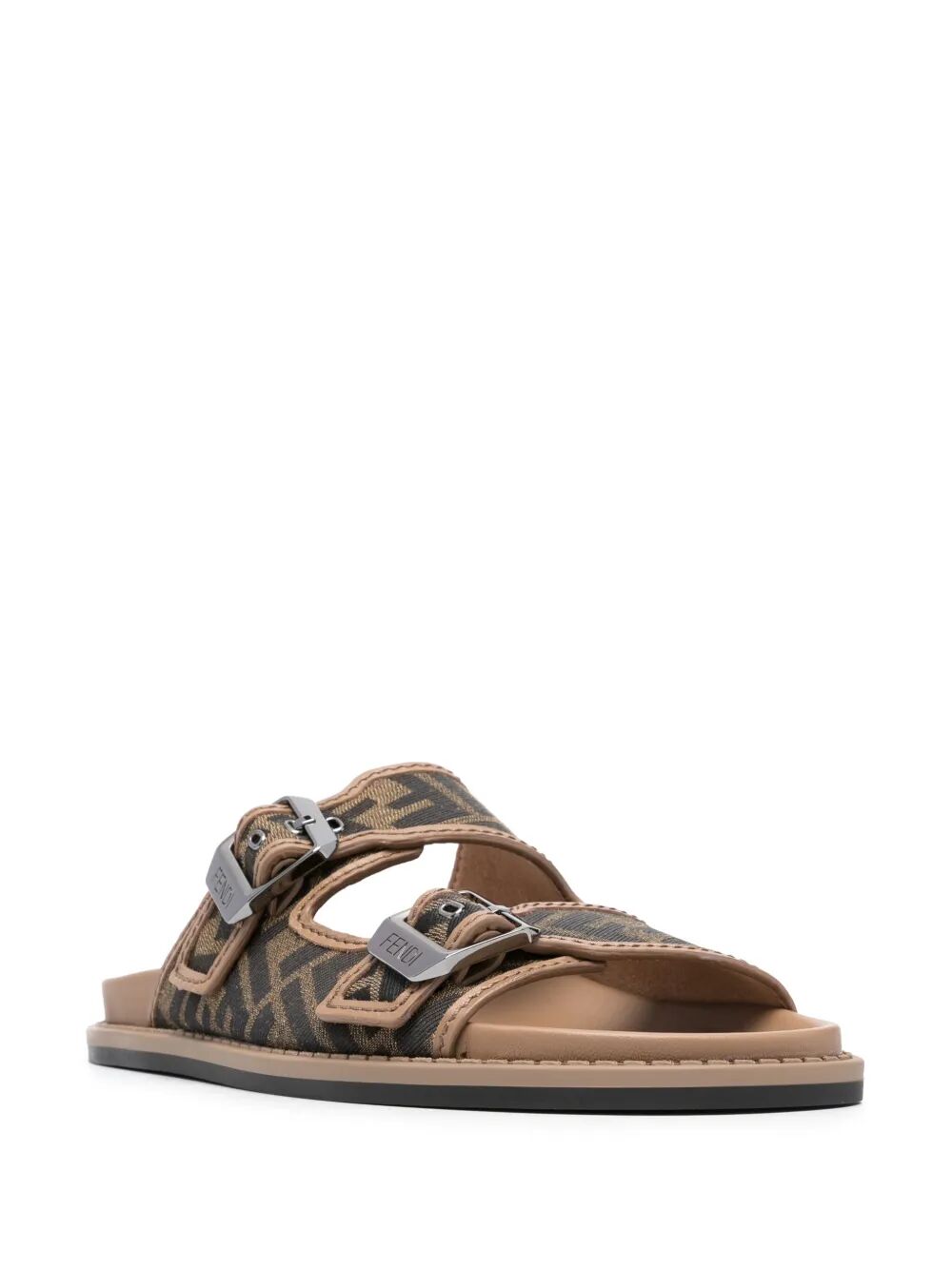 Fendi Men Fendi Feel Ff Jacquard Fabric Sandals FENDI