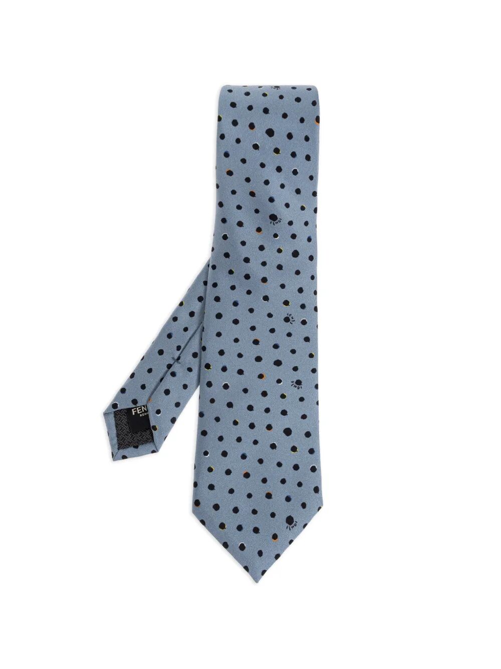Fendi Men Falena Micro Dots Pattern Silk Tie FENDI