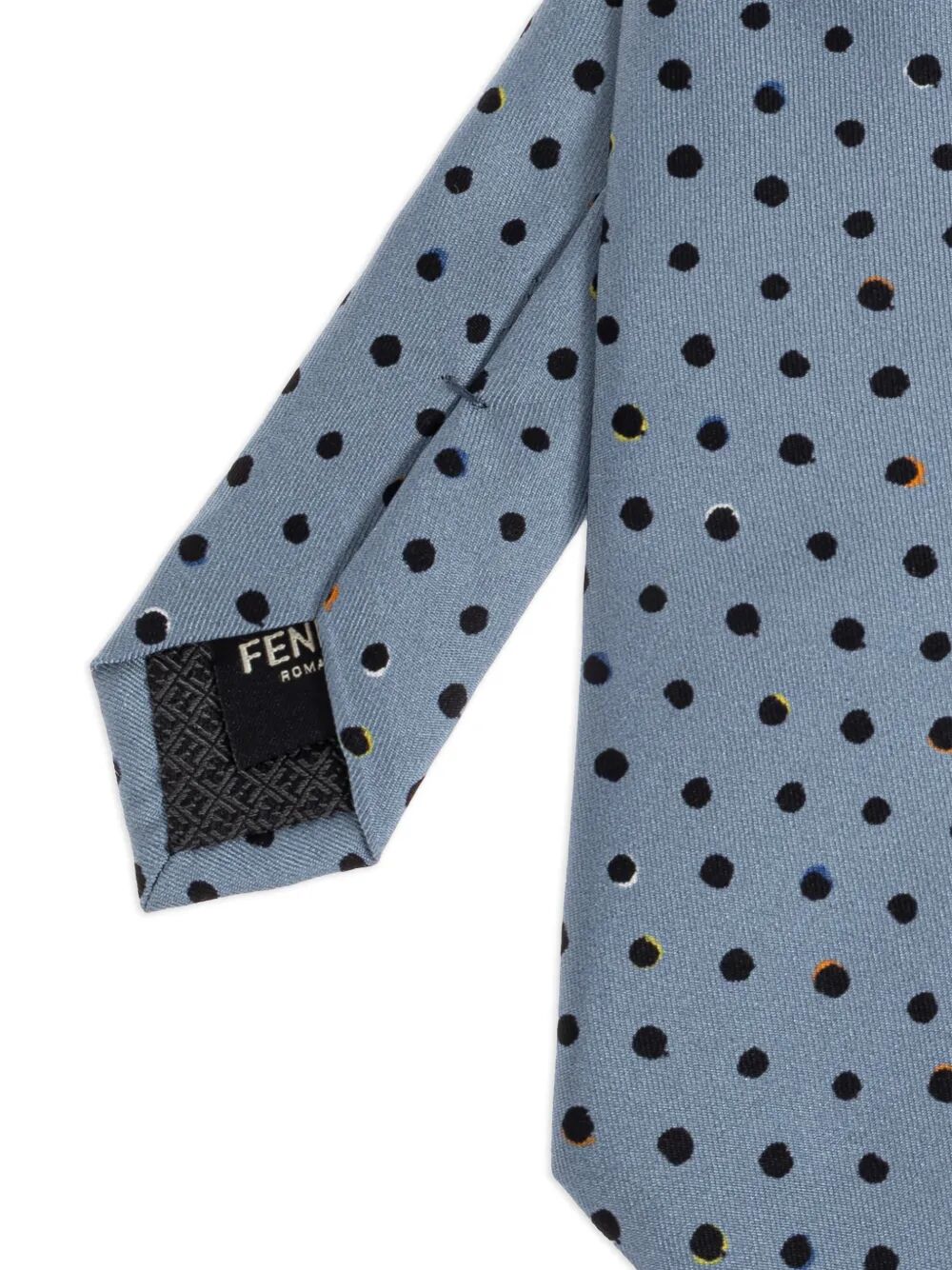 Fendi Men Falena Micro Dots Pattern Silk Tie FENDI