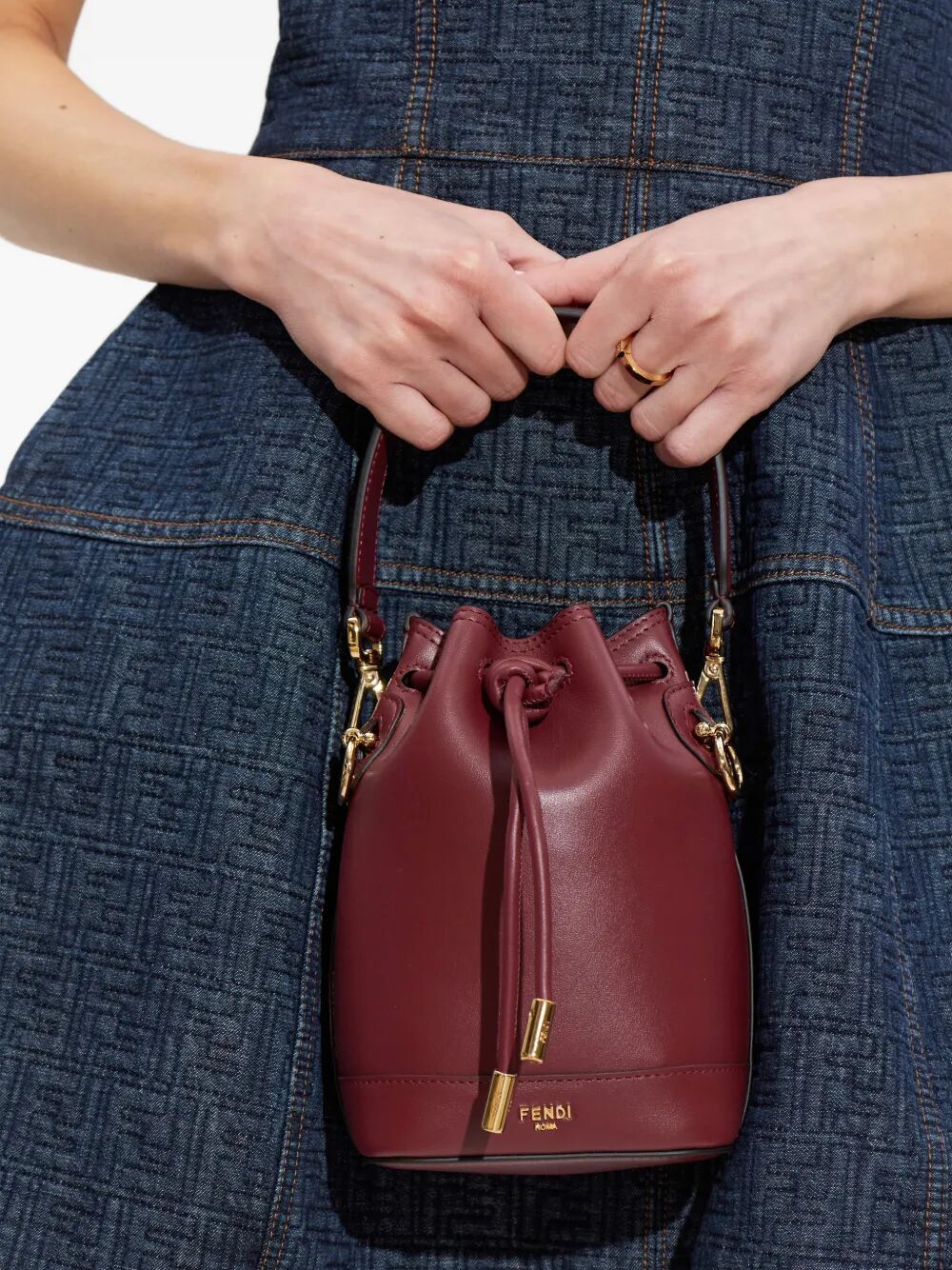Fendi Women Mon Tresor Leather Mini-Bag FENDI