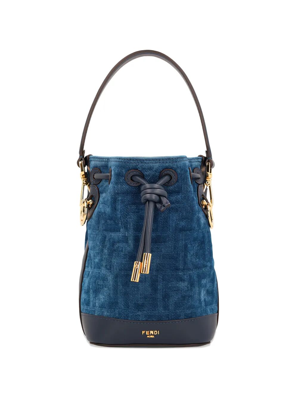 Fendi Women Mon Tresor Floacked Ff Denim Mini-Bag FENDI