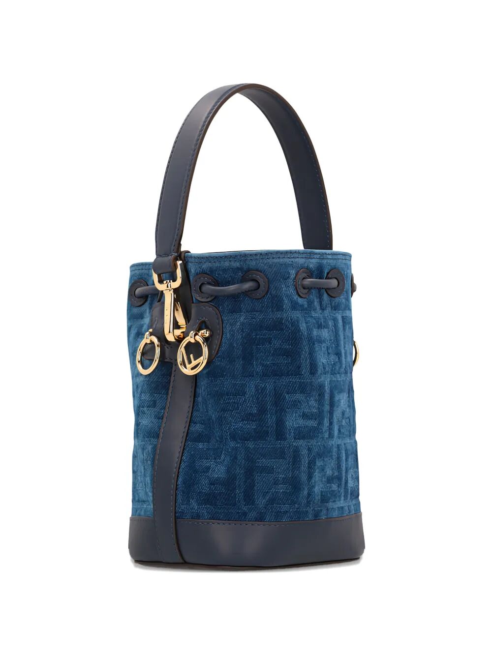 Fendi Women Mon Tresor Floacked Ff Denim Mini-Bag FENDI