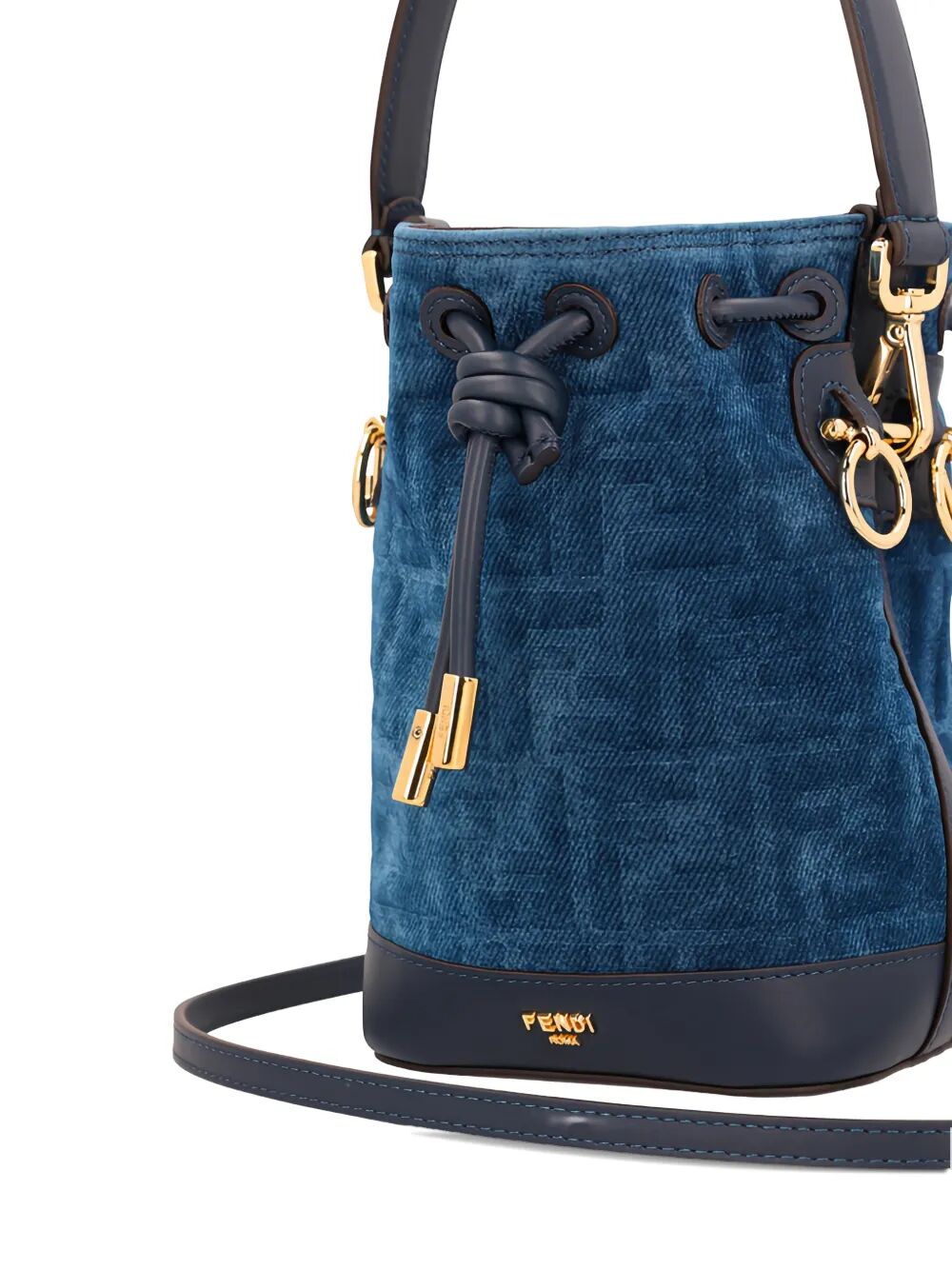 Fendi Women Mon Tresor Floacked Ff Denim Mini-Bag FENDI