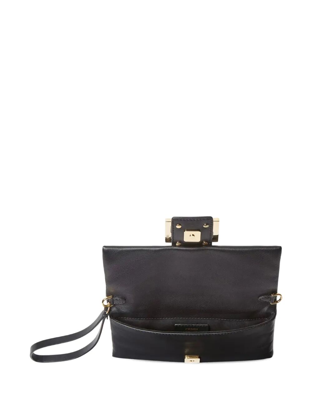 Fendi Women Nappa Leather Mamma Baguette Pouch With Chain FENDI