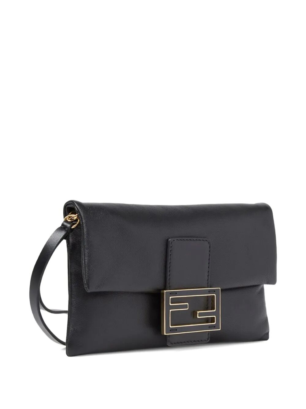 Fendi Women Nappa Leather Mamma Baguette Pouch With Chain FENDI