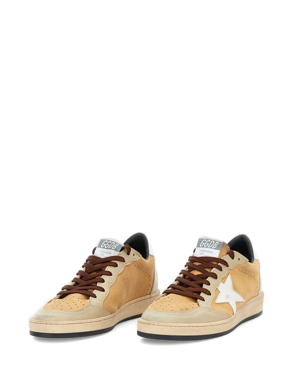 Golden Goose Men Ball Star Nabuk Leather Sneakers With White Leather Star And Heel Tab GOLDEN GOOSE