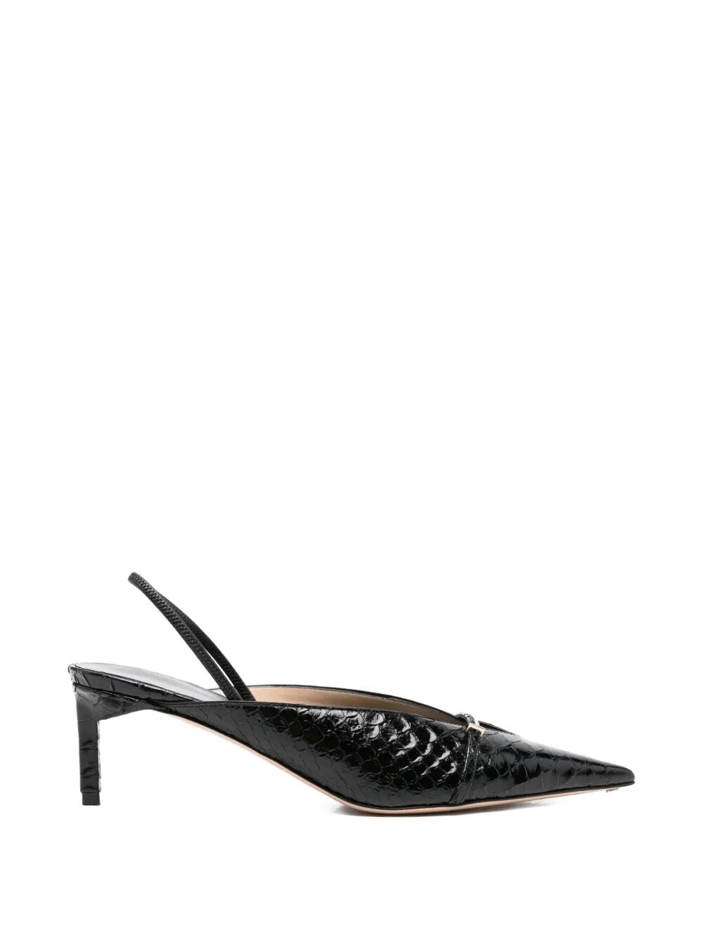 Tom Ford Women Julienne Semi Shiny Python-Effect Leather Slingback Pumps TOM FORD
